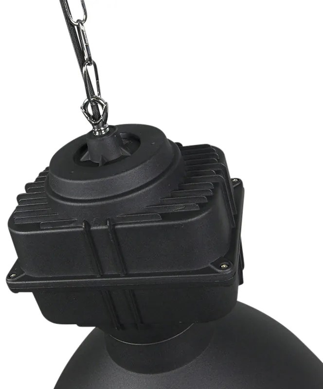 Candeeiro de suspensão industrial pequeno preto mate - Sicko