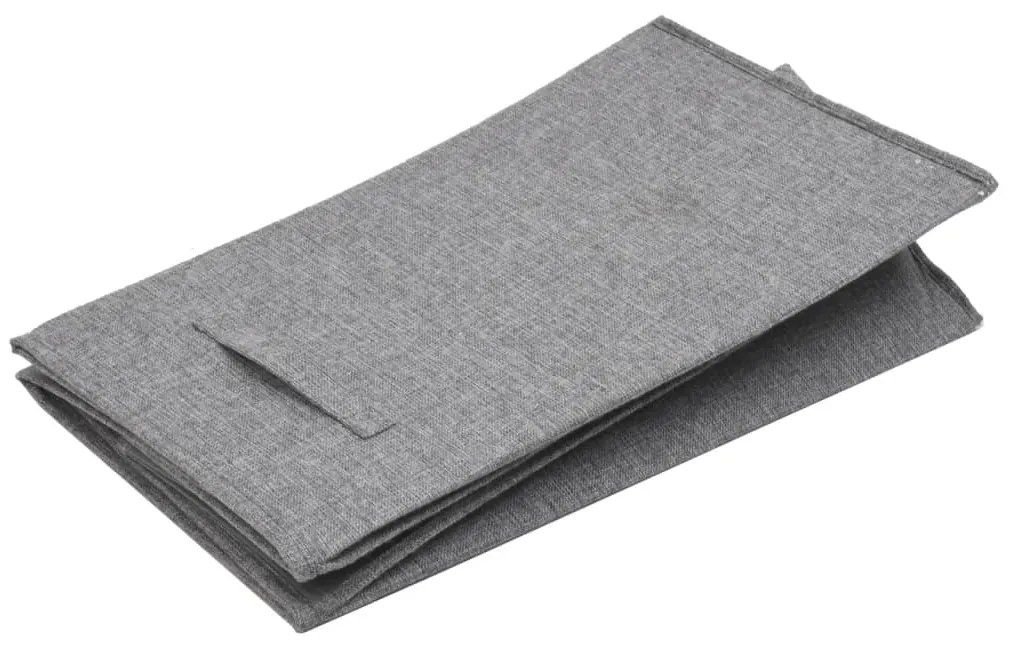 Cesto roupa suja dobrável 51x34,5x59cm linho falso/tecido cinza