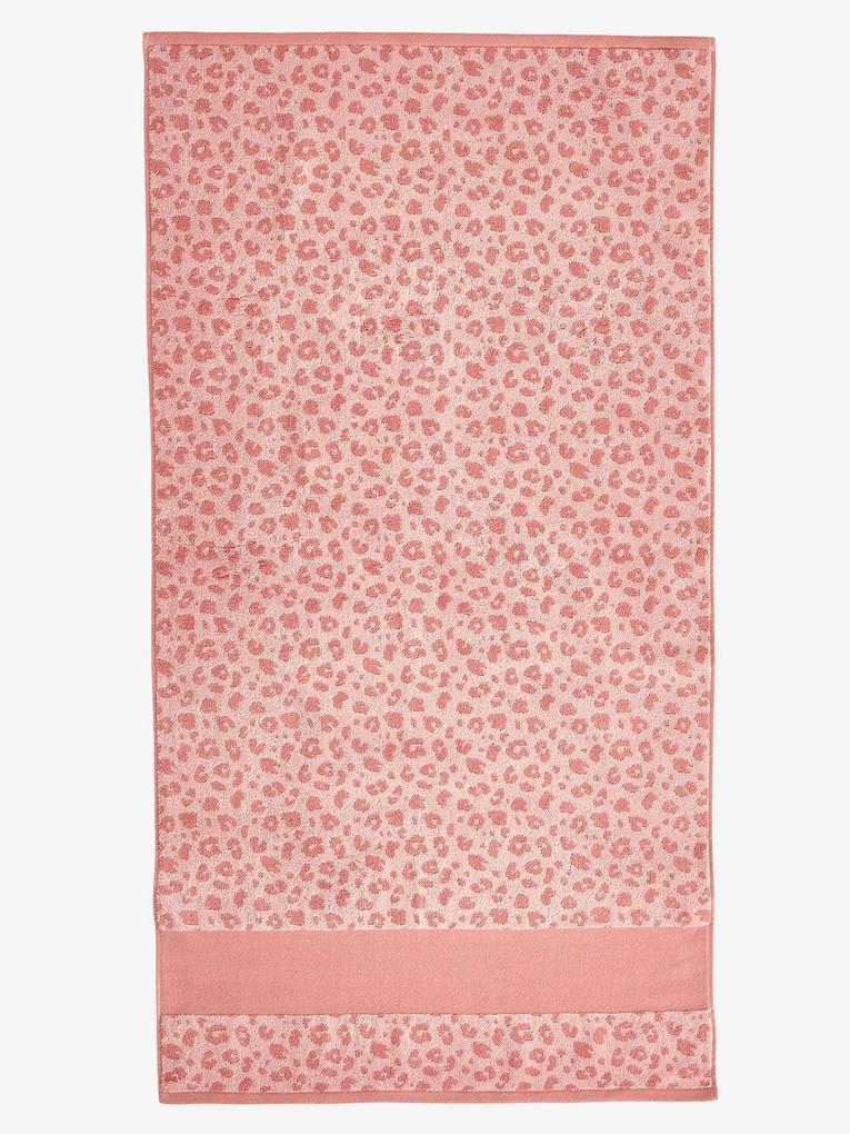 Toalha de banho personalizável rosa medio estampado