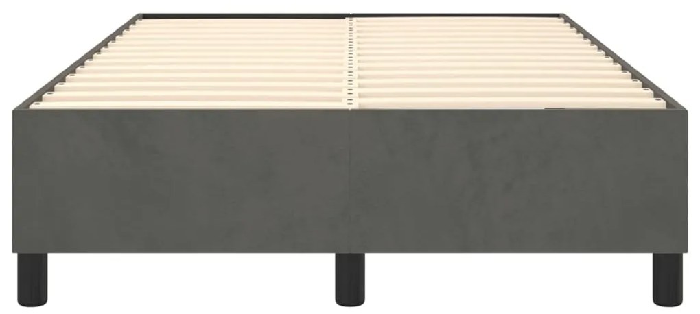 Estrutura de cama sem colchão 120x200 cm veludo cinzento-escuro
