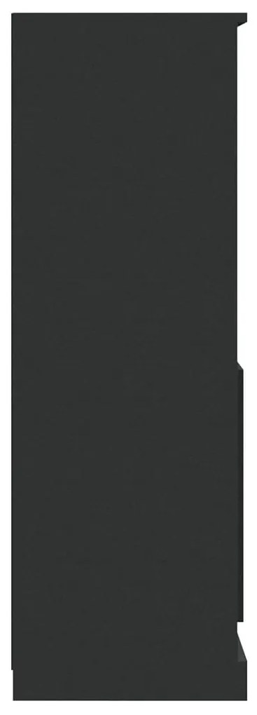 Armário alto derivados de madeira 60x35,5x103,5 cm preto