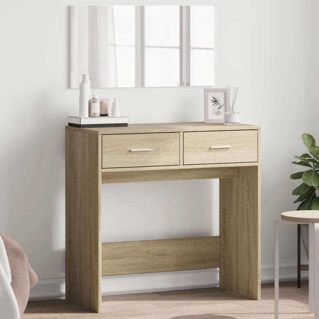 vidaXL Toucador com espelho 80x39x80 cm cor carvalho sonoma