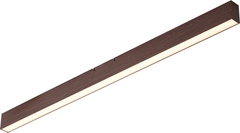 Candeeiro de Teto Moderno Madeira de Nogueira Com LED Integrado Regulável em 3 Passos 2700-4000K com Interruptor DIP - Keane