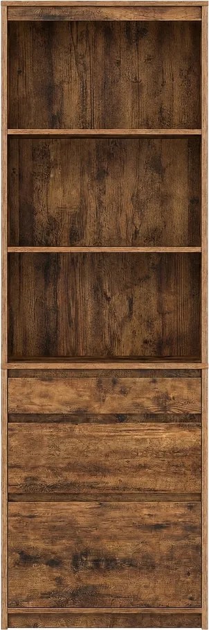 Estante com prateleiras ajustáveis 30 x 57,1 x 180 cm (P x L x A) castanho