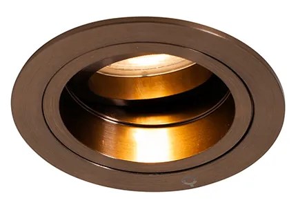 LED Foco embutido inteligente bronze escuro redondo ajustável Incl. Wifi GU10 50mm - Chuck Design