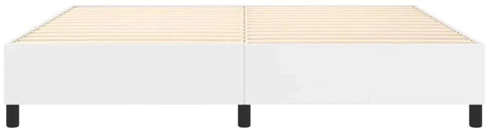 Estrutura de cama 200x200 cm couro artificial branco