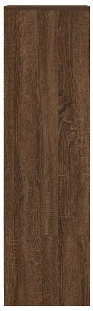 Aparador alto 29,5x34x119,5cm deriv. madeira carvalho castanho