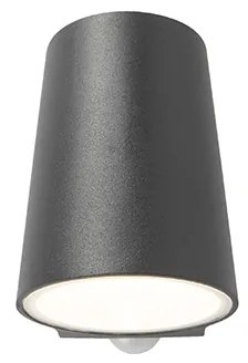 Candeeiro de exterior antracite com sensor de movimento incl. LED - Uma Moderno