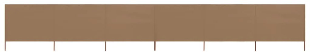 Para-vento c/ 6 painéis em tecido 800x80cm cinzento-acastanhado