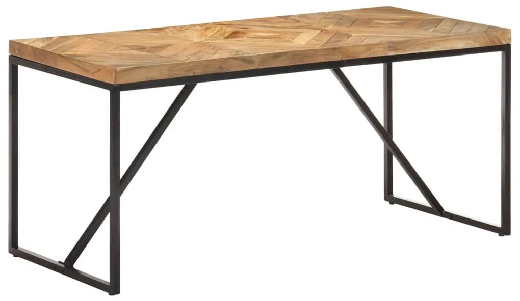 Mesa de jantar 160x70x76 cm madeira acácia maciça e mangueira