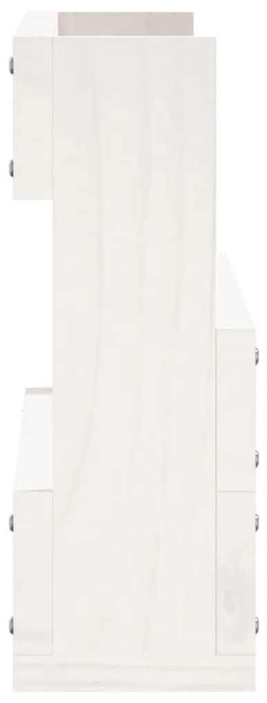 Sapateiras de parede 2 pcs 59x9x23 cm pinho maciço branco
