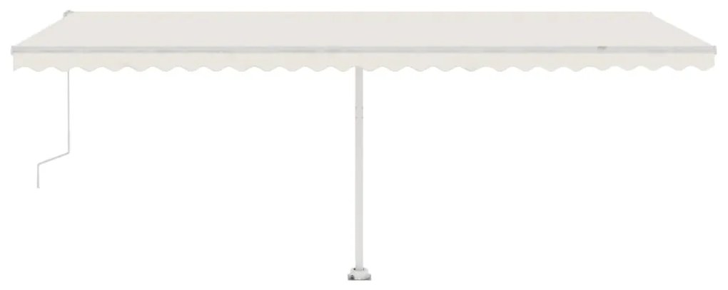 Toldo automático com LED e sensor de vento 600x350 cm creme