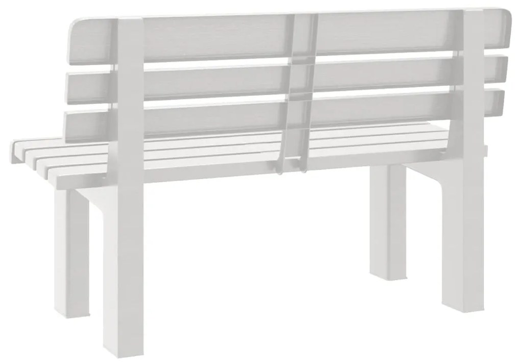 Banco de jardim 110x52x71 cm polipropileno branco