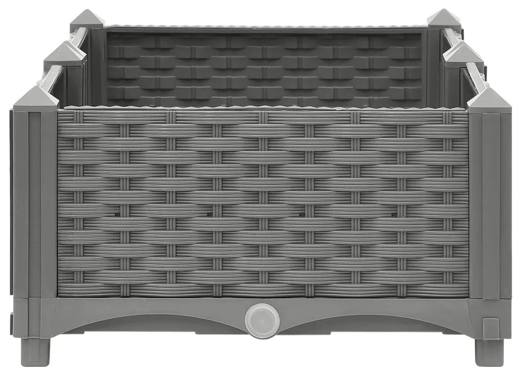 Canteiro elevado 80x40x23 cm polipropileno