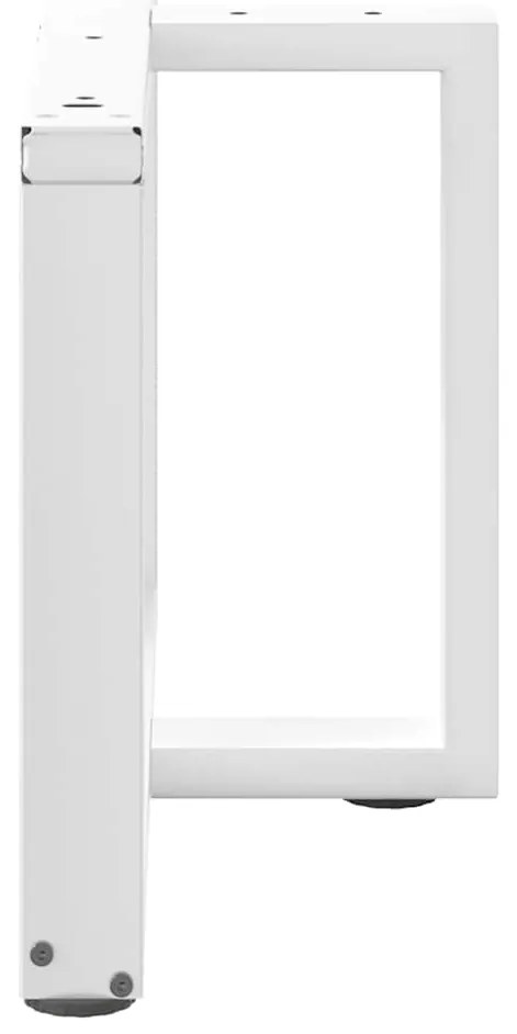 Pés para mesa de centro em forma de T, 2 peças, branco, 60x25x(42-43)