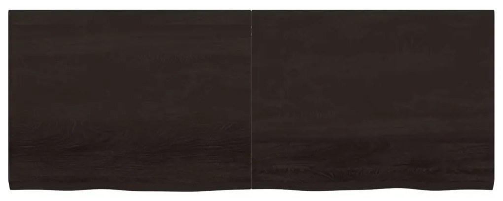Tampo de mesa 160x60x(2-4) cm carvalho tratado castanho-escuro
