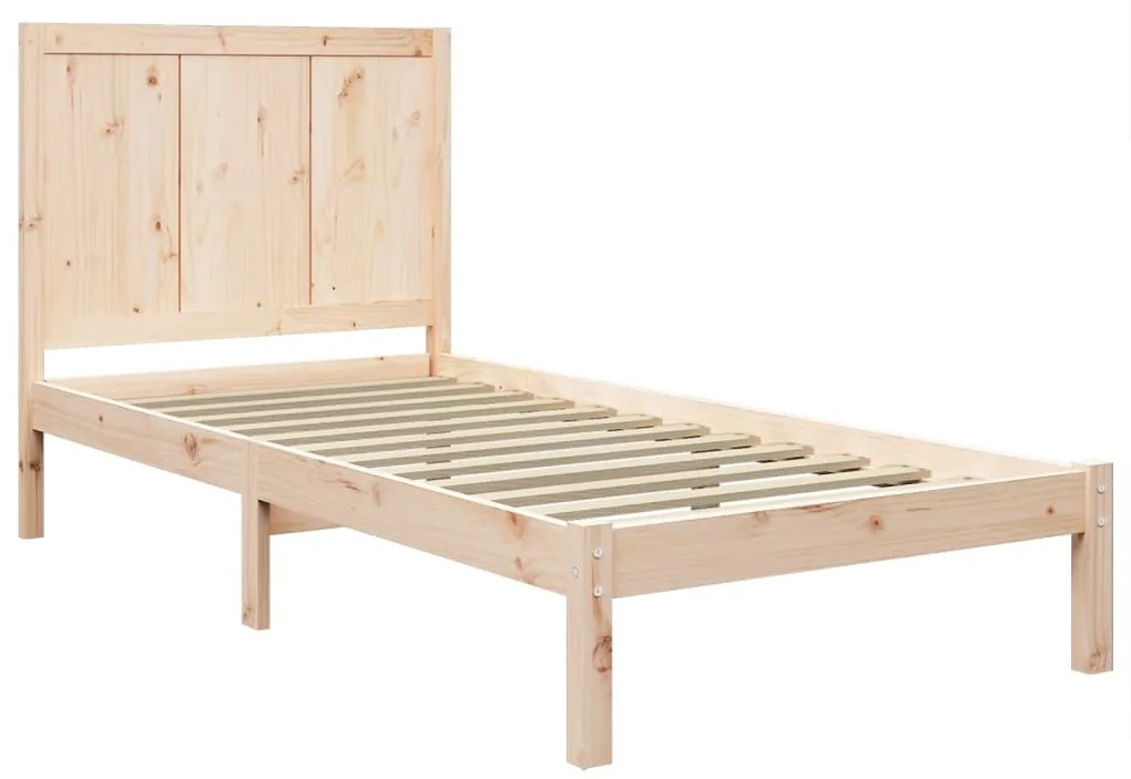 Cama sem colchão 75x190 cm madeira de pinho maciça
