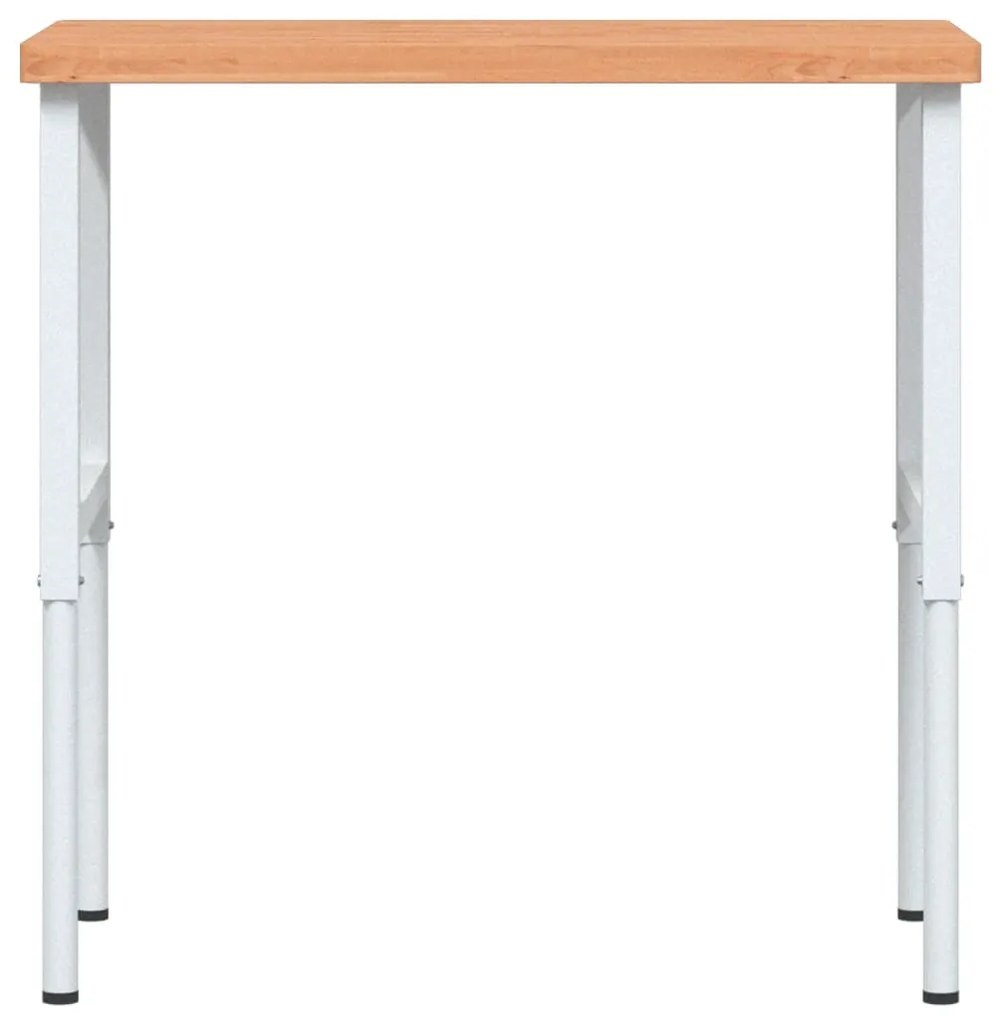 Bancada retangular 100x60x(73-99,5) cm madeira de faia maciça