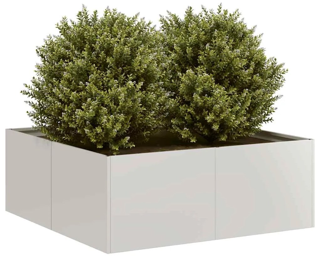 Vaso/floreira 80x80x30 cm aço inoxidável
