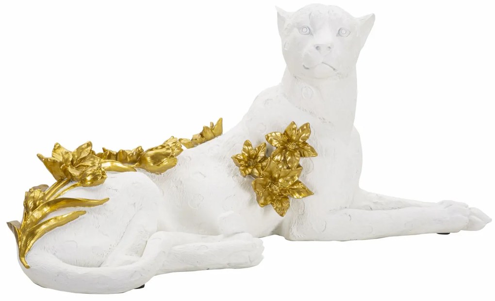 LEOPARDO BRANCO/OURO CM 53X21.5X24