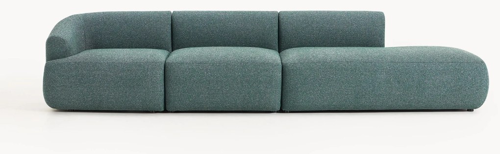Módulo chaise longue em bouclé Sofia (2 lugares)