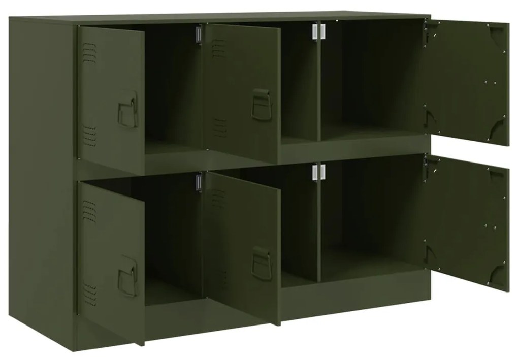 Aparador 99x39x73 cm aço verde azeitona