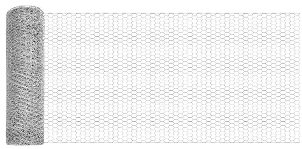 Cerca Hexagonal vidaXL 0,6x100 m Aço Galvanizado
