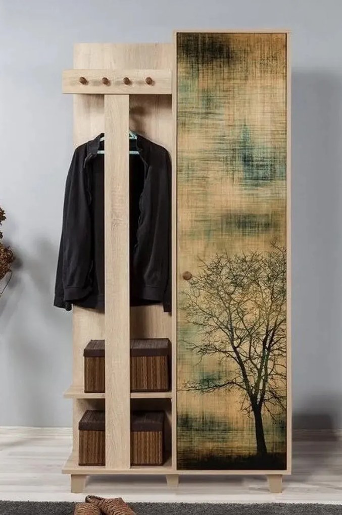 Hall Stand Garmanto – Carvalho Sonoma – 90x192x36 cm
