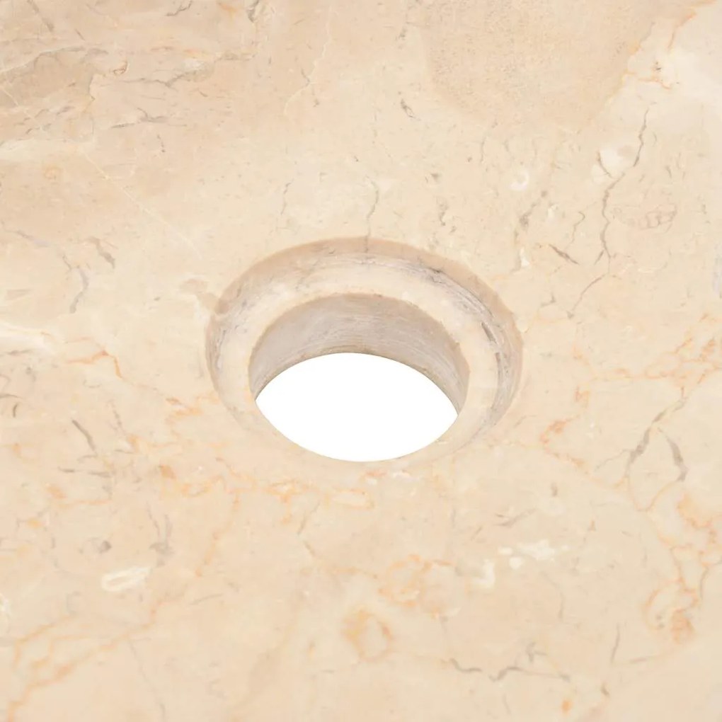 Lavatório 45x30x12 cm mármore creme brilhante