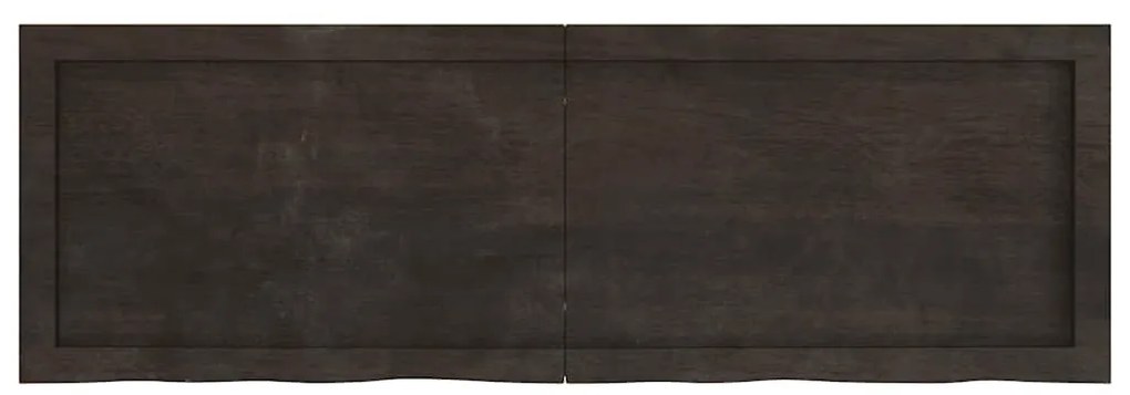 Tampo de mesa 120x40x(2-6) cm carvalho tratado castanho-escuro