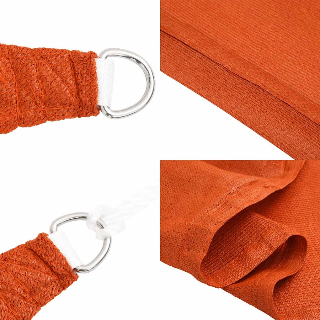 Para-sol estilo vela 160 g/m² 4x4x5,8 m PEAD laranja