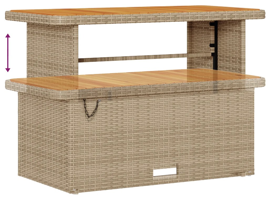 Conjunto de Sofá de Jardim vidaXL de 9 peças com Almofadas Bege de Pol