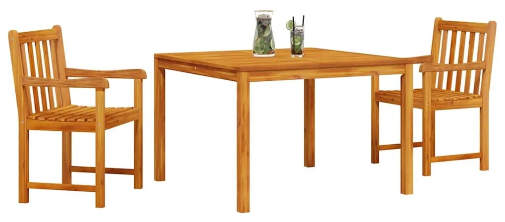 Conjunto de Jantar para Jardim - Madeira Sólida de Acácia