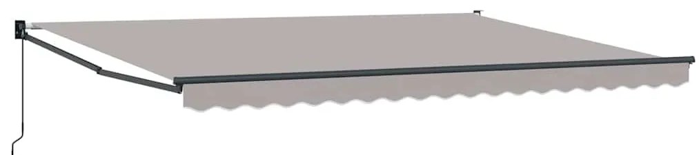 Toldo Retrátil Manual Cinza Claro 450x300 cm