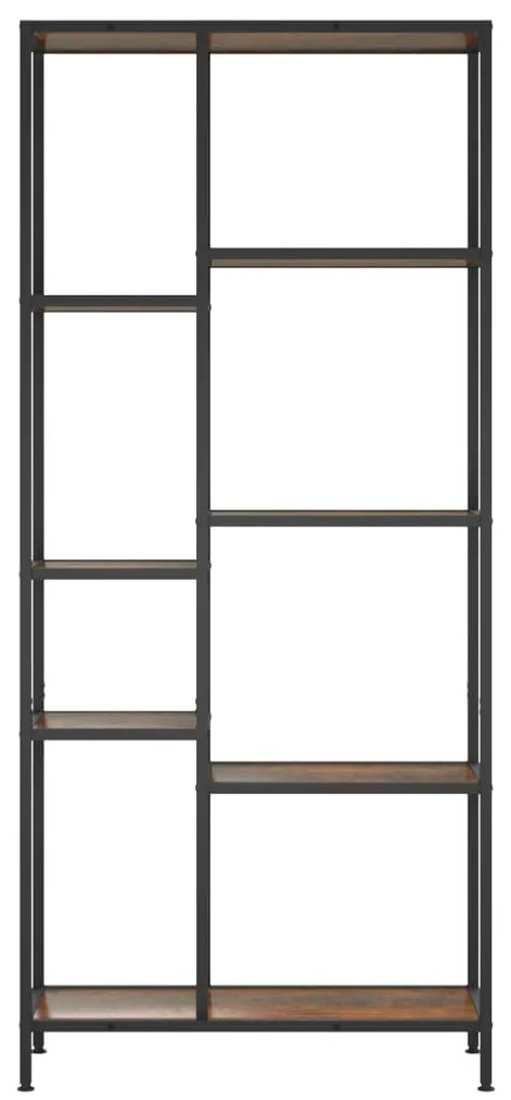 Estante 80x30x180 cm aço e derivados de madeira
