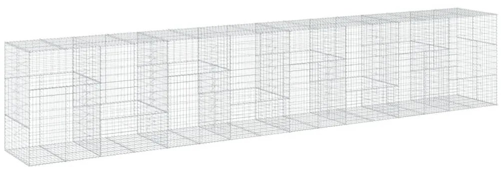 Cesto gabião com cobertura 800x100x150 cm ferro galvanizado