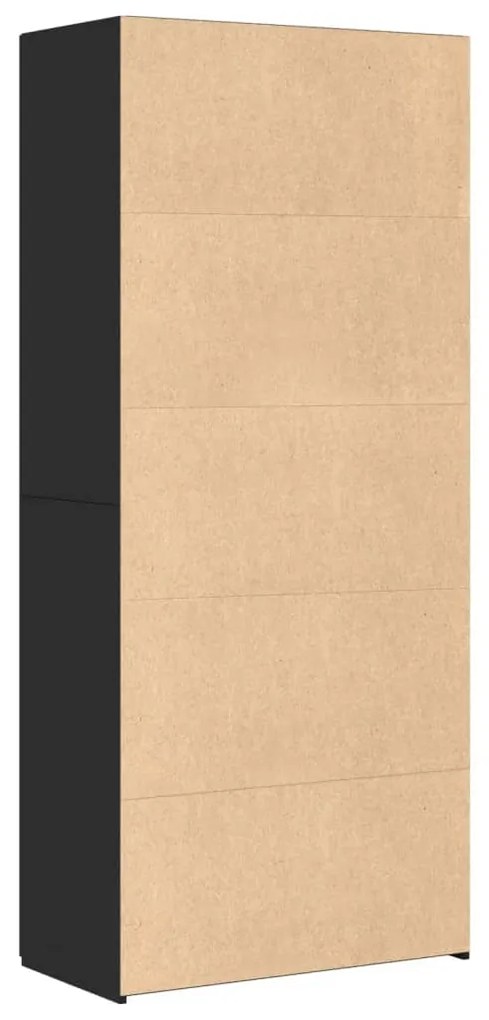 Armário alto 80x42,5x185 cm deriv. de madeira preto