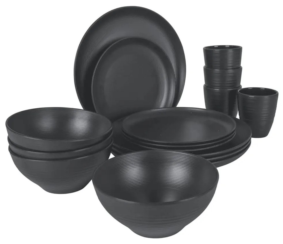 441571 Bo-Camp Conjunto louça de mesa 16 pcs Orville melamina antracite