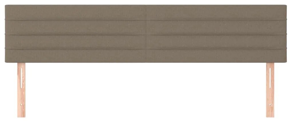 Cabeceira cama 2 pcs tecido 80x5x78/88 cm cinzento-acastanhado