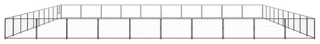 Canil para cães 100 m² aço preto