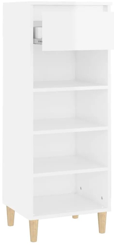 Sapateira 40x36x105 cm derivados de madeira branco brilhante