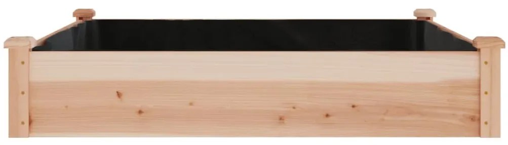 Canteiro elevado c/ forro 120x120x25 cm madeira de abeto maciça