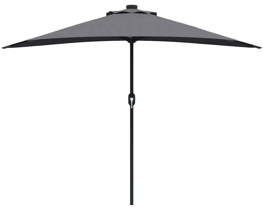 Guarda-sol de Jardim Antracite 294 x 150 x 224 cm tecido
