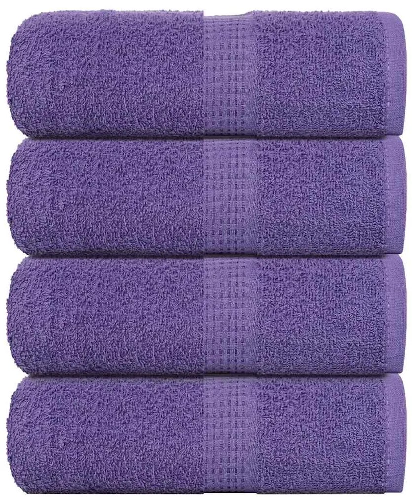 Toalhas de bidé 4 pcs 30x50 cm 360 gsm 100% algodão roxo