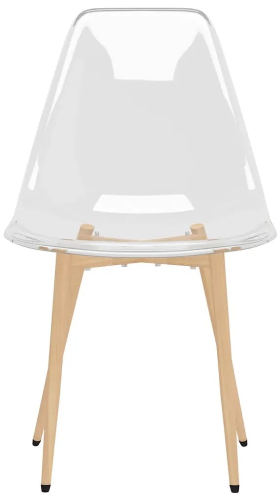 Cadeiras de jantar 4 pcs PET transparente