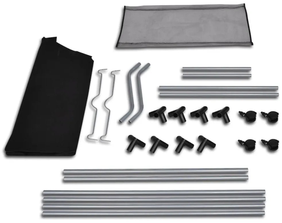 Separadores de roupa suja com sacos 2 pcs preto e cinzento