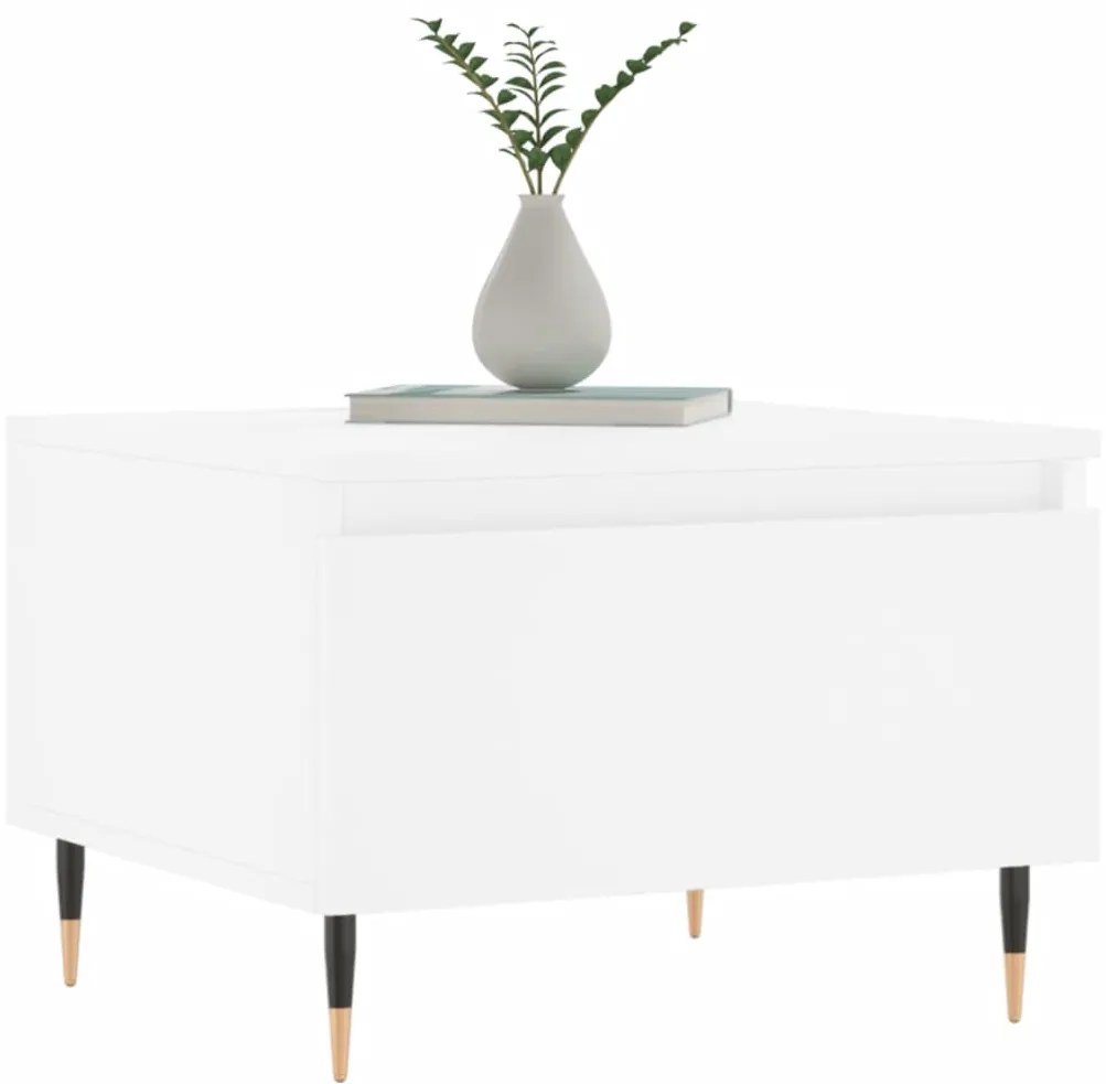 Mesas de centro 2 pcs 50x46x35 cm derivados de madeira branco