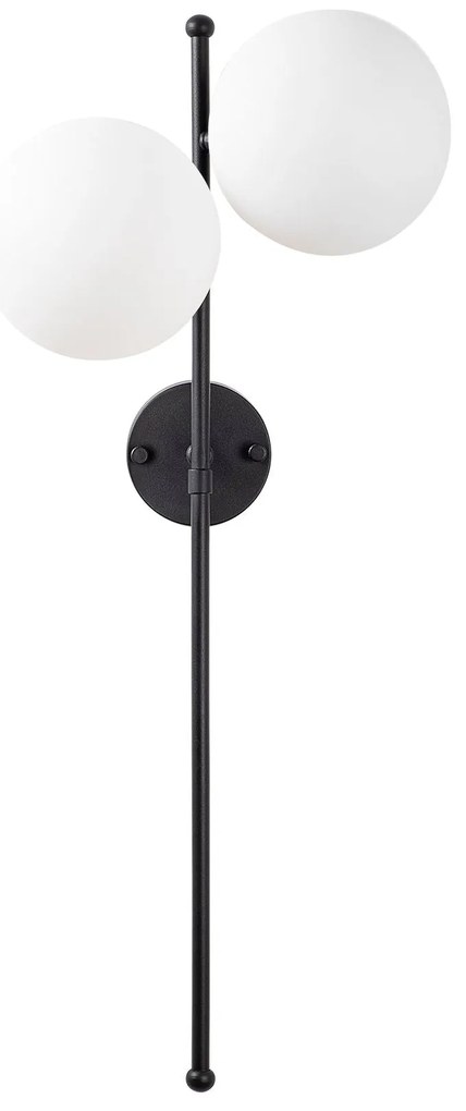 Candeeiro de Parede Fazli – Preto e Creme – 32 x 27 x 72 cm