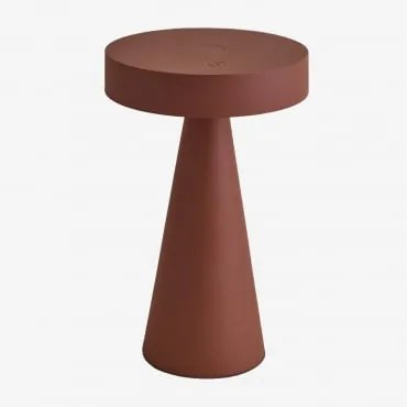 Lâmpada De Mesa Led Sem Fios Para Exterior Em Ferro Catinca Terracota - Sklum