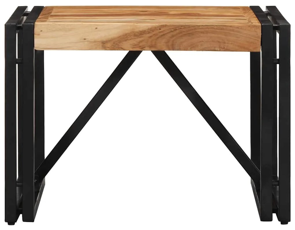 Mesa de centro 50x50x35 cm madeira de acácia maciça